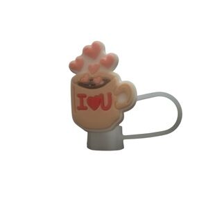 I Love U Mug Straw Topper